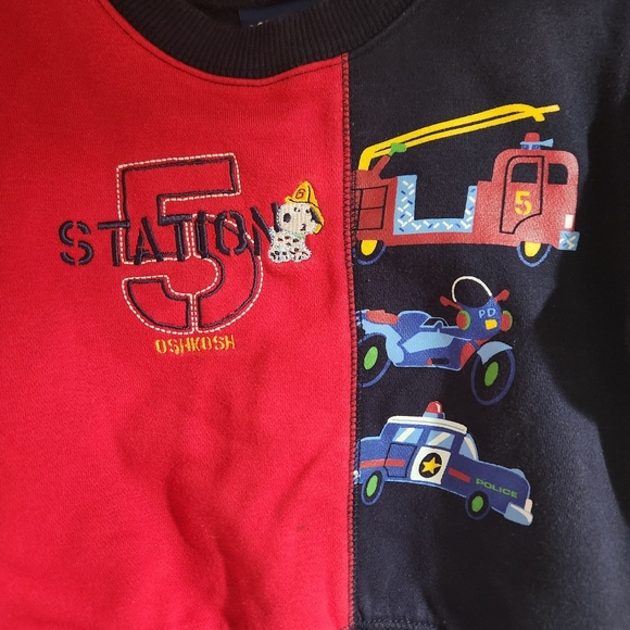 Vintage Oshkosh Baby 2 Piece Firefighter Size 12m - Picture 3 of 6